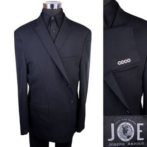 Joe JOSEPH ABBOUD Mens Blazer Sport Coat Casual Jacket Size 50L 2-Button Silver